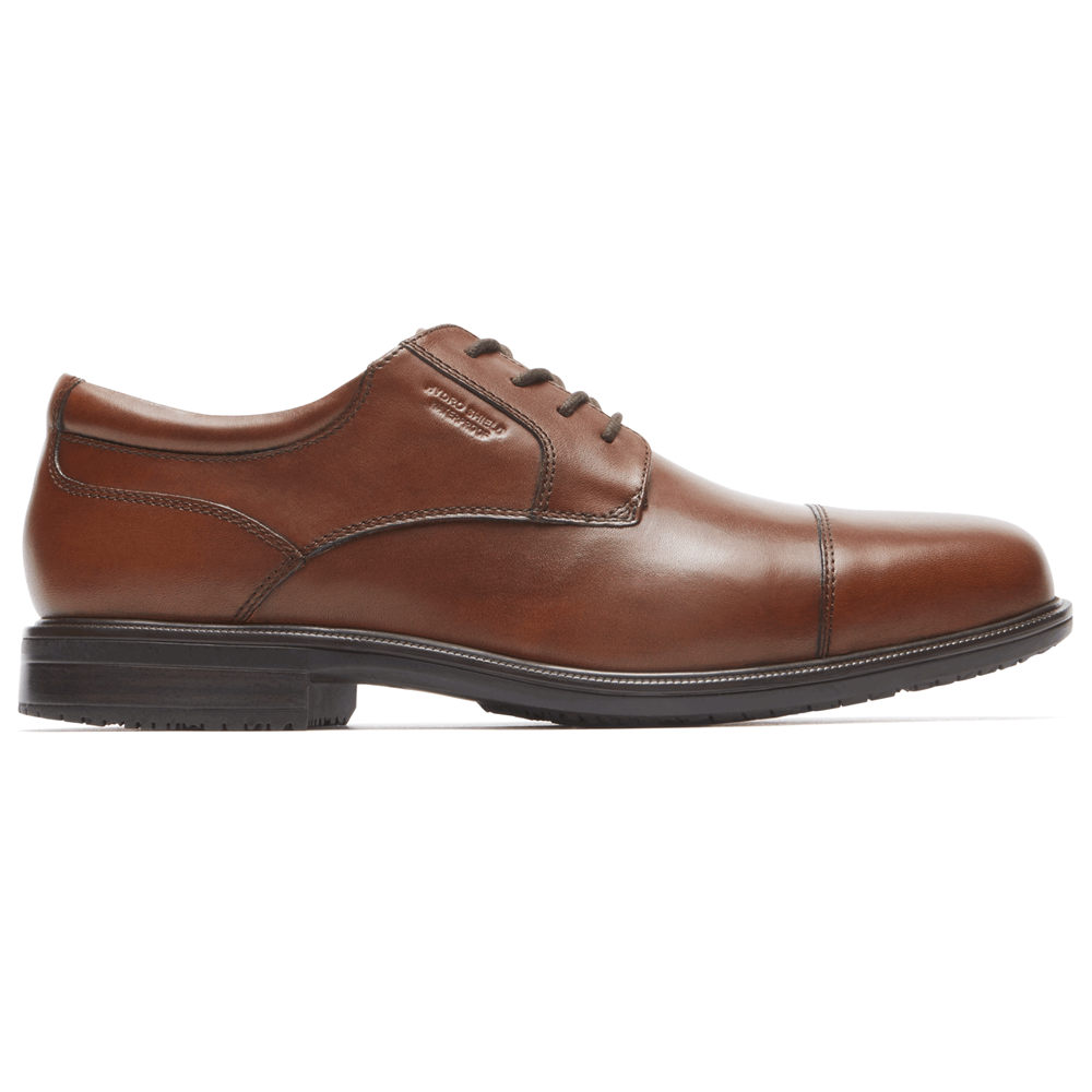 Rockport Mens Essential Details II Cap Toe - Dress Shoes Brown - VEG160847